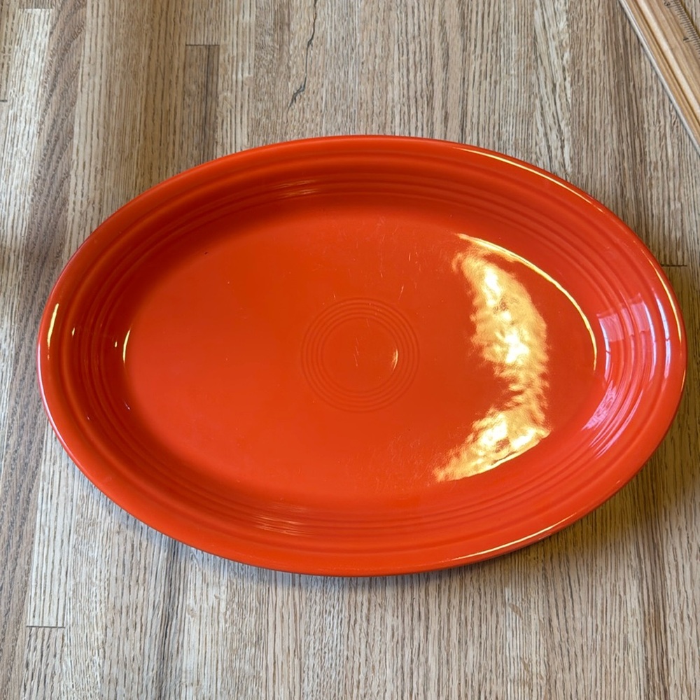 Fiestaware Oval Platter. Orange.